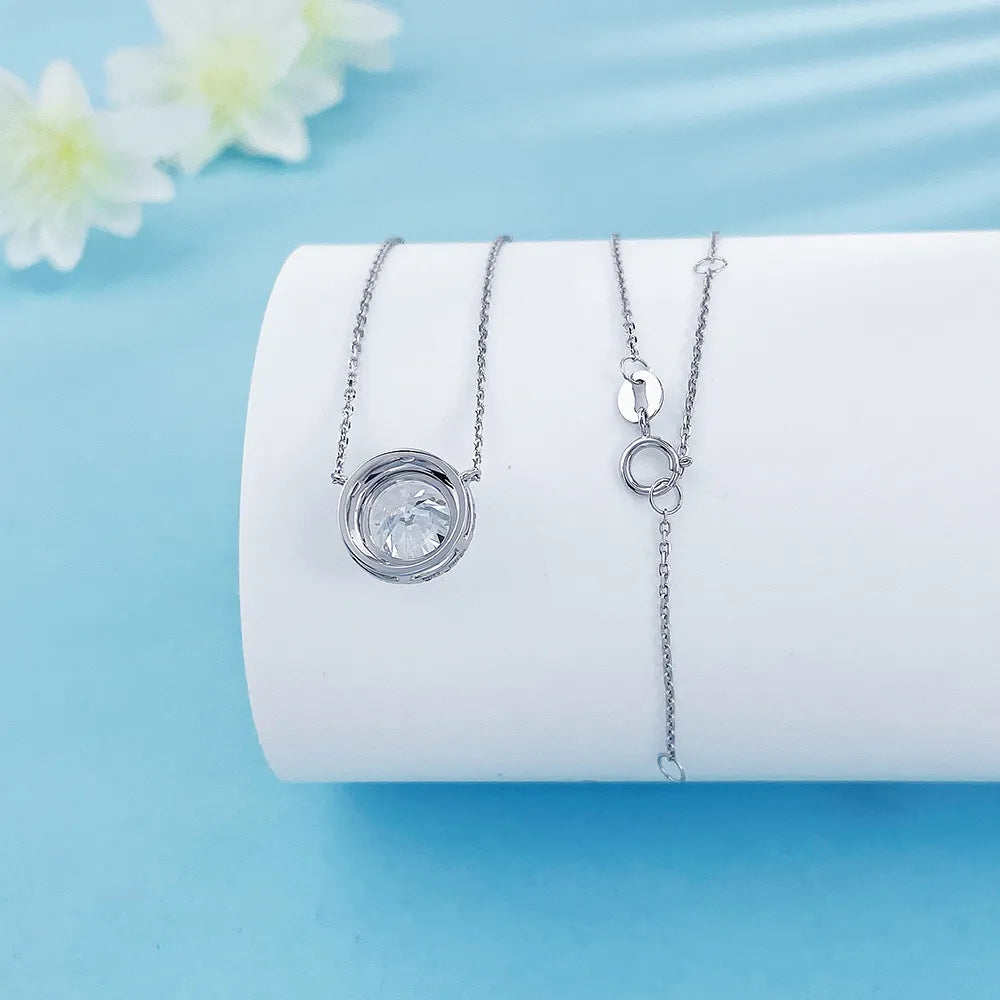 1.01 ct Round-Cut Lab-Grown Diamond Necklace in PT950 Platinum – APYN0009-PT