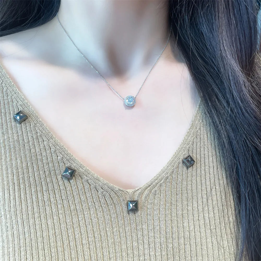 1.01 ct Round-Cut Lab-Grown Diamond Necklace in PT950 Platinum – APYN0009-PT