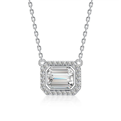 1.04 ct Celestial Adjustable Emerald-Cut Lab-Grown Diamond Necklace in PT950 Platinum