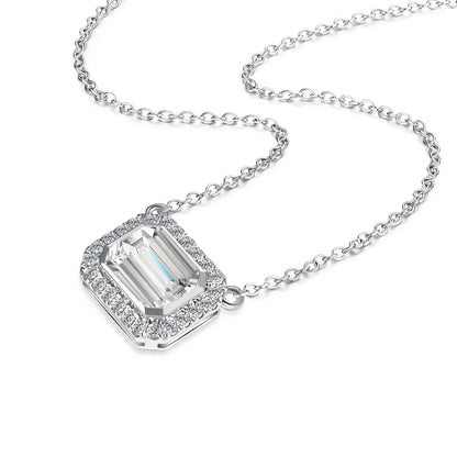1.04 ct Celestial Adjustable Emerald-Cut Lab-Grown Diamond Necklace in PT950 Platinum