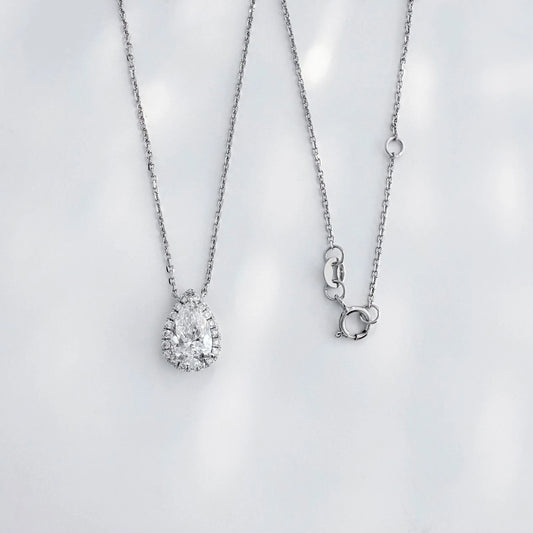 1.02 ct Celestial Pear-Cut Lab-Grown Diamond Necklace in PT950 Platinum
