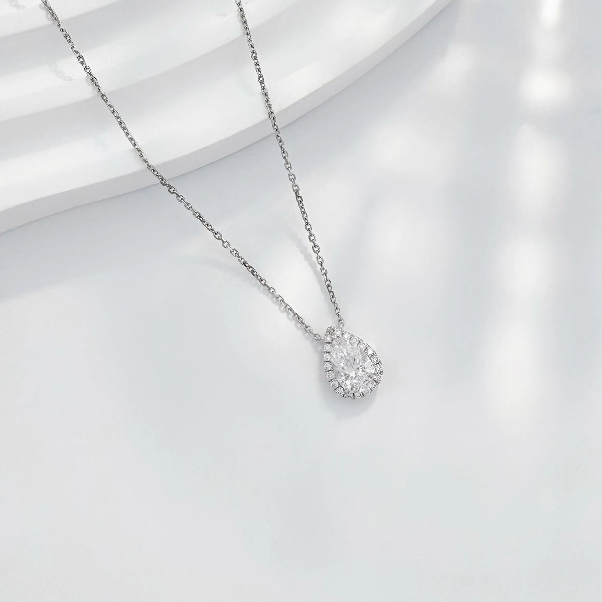 1.02 ct Celestial Pear-Cut Lab-Grown Diamond Necklace in PT950 Platinum