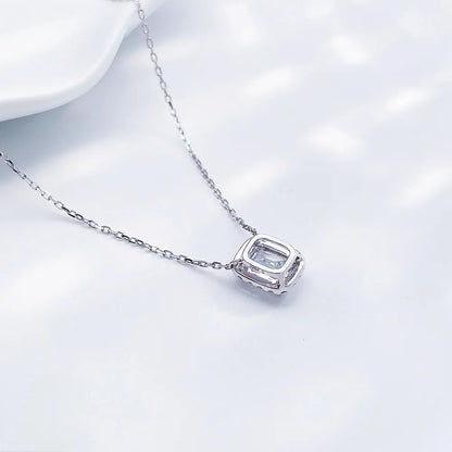 1.09 ct Statement Emerald-Cut Lab-Grown Diamond Necklace in PT950 Platinum