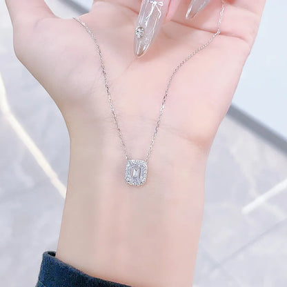 1.09 ct Statement Emerald-Cut Lab-Grown Diamond Necklace in PT950 Platinum