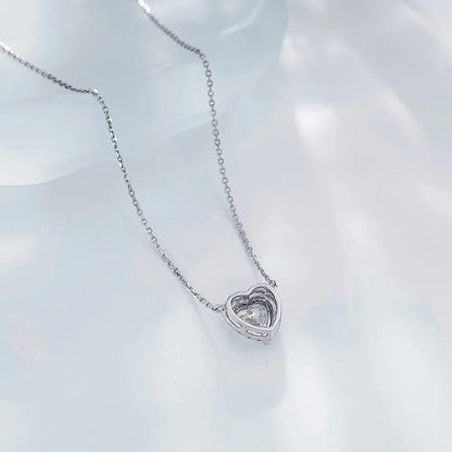1.02 ct Celestial Three-Prong Heart-Cut Lab-Grown Diamond Necklace in PT950 Platinum