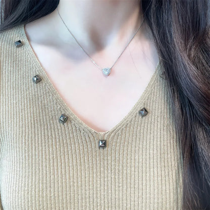 1.02 ct Celestial Three-Prong Heart-Cut Lab-Grown Diamond Necklace in PT950 Platinum