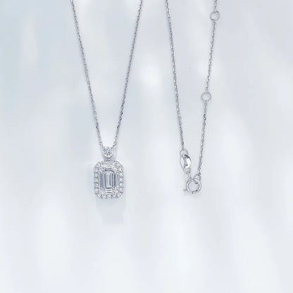 1.04 ct Adjustable Emerald-Cut Lab-Grown Diamond Necklace in PT950 Platinum – APYN0017-PT