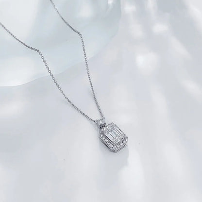 1.04 ct Adjustable Emerald-Cut Lab-Grown Diamond Necklace in PT950 Platinum – APYN0017-PT