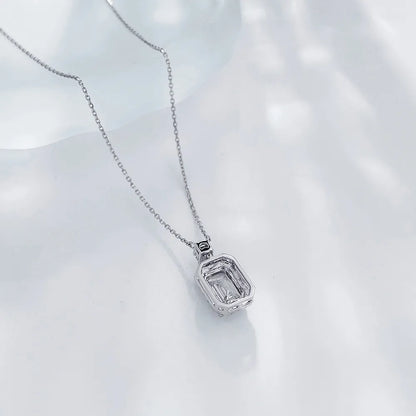 1.04 ct Adjustable Emerald-Cut Lab-Grown Diamond Necklace in PT950 Platinum – APYN0017-PT