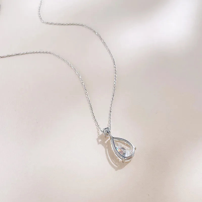 3.03 ct Celestial Adjustable Pear-Cut Lab-Grown Diamond Necklace in 18K White Gold