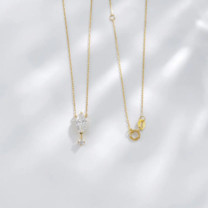 0.62 ct Mixed-Cut Lab-Grown Diamond Necklace in 18K Yellow Gold