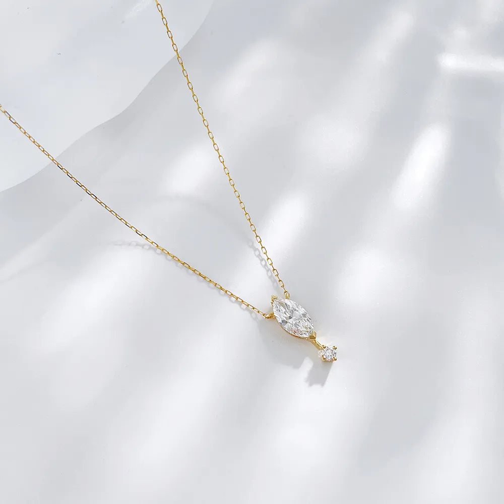 0.62 ct Mixed-Cut Lab-Grown Diamond Necklace in 18K Yellow Gold