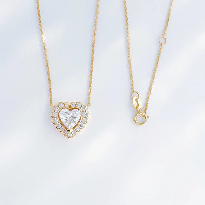 1.03 ct Heart-Cut Lab-Grown Diamond Necklace in 18K Yellow Gold – APYN0024-Y