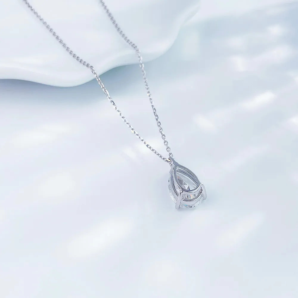3.01 ct Minimalist Adjustable Pear-Cut Lab-Grown Diamond Necklace in PT950 Platinum – APYN0029-PT