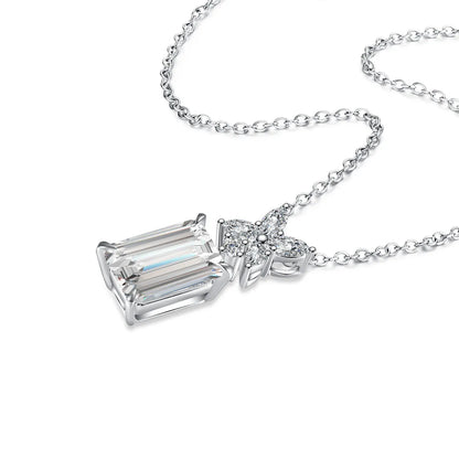 3.07 ct Adjustable Emerald-Cut Lab-Grown Diamond Necklace in PT950 Platinum – APYN0030-PT