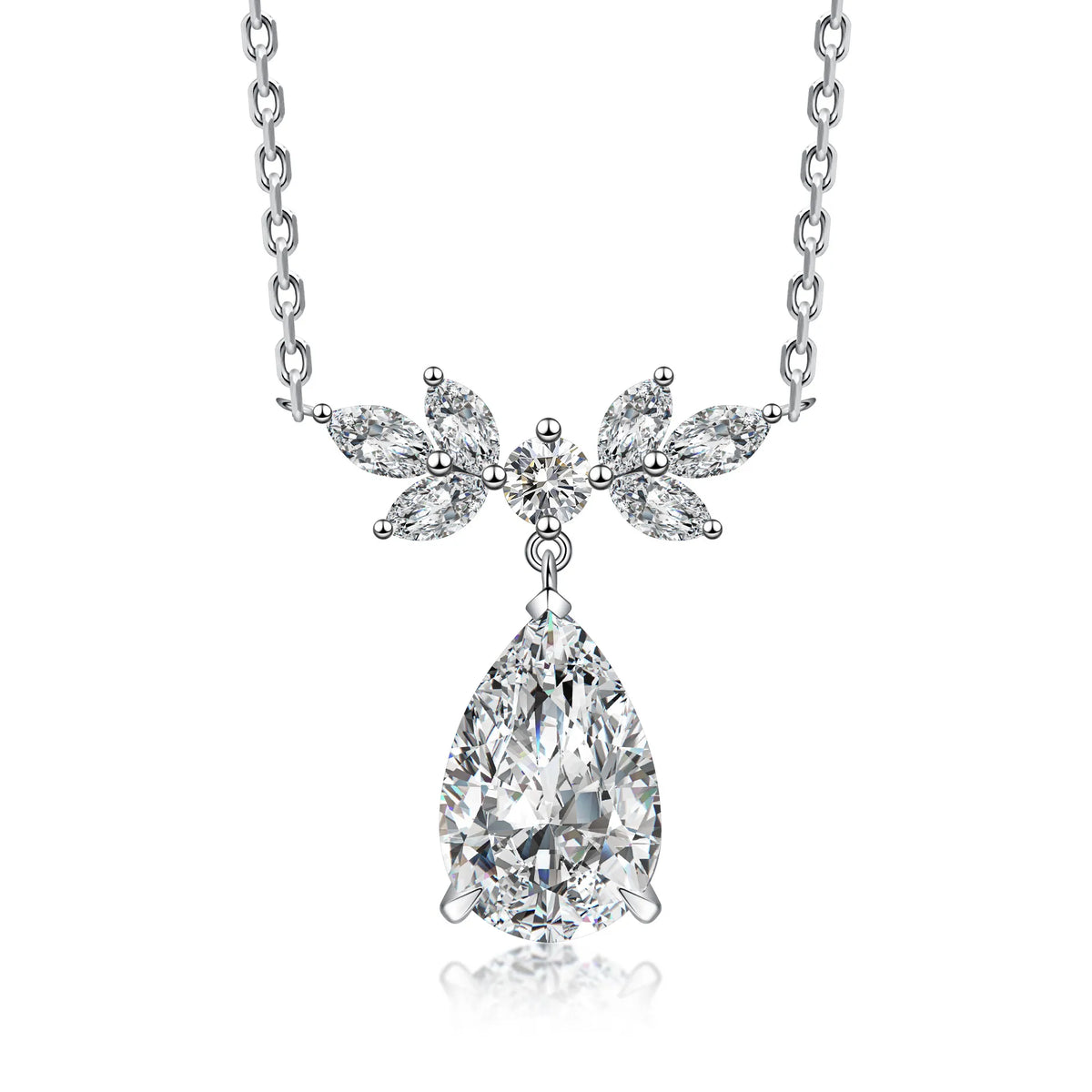 3.09 ct Pear-Cut Lab-Grown Diamond Necklace in PT950 Platinum – APYN0031-PT