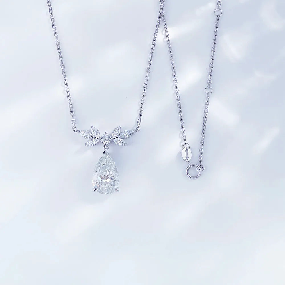 3.09 ct Pear-Cut Lab-Grown Diamond Necklace in PT950 Platinum – APYN0031-PT