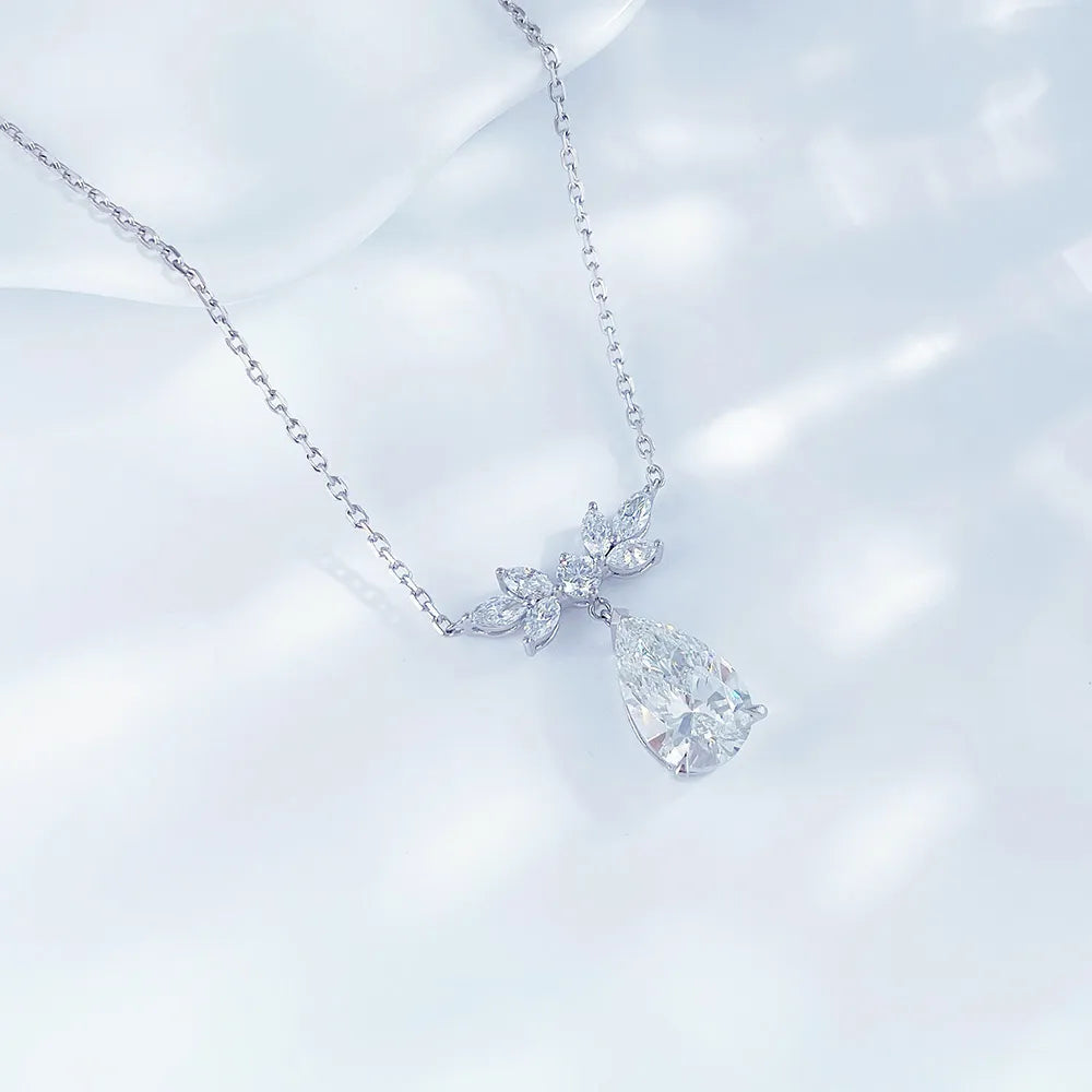 3.09 ct Pear-Cut Lab-Grown Diamond Necklace in PT950 Platinum – APYN0031-PT