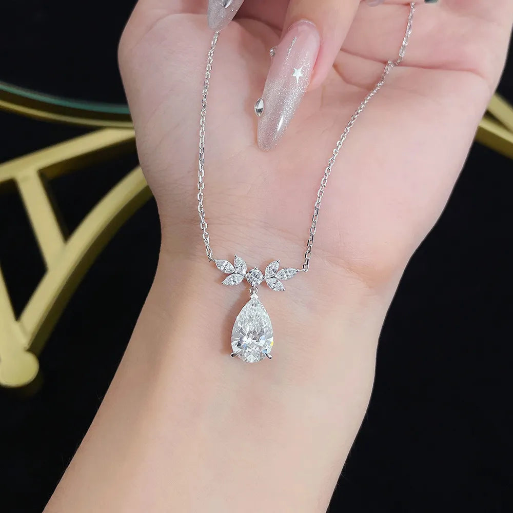 3.09 ct Pear-Cut Lab-Grown Diamond Necklace in PT950 Platinum – APYN0031-PT