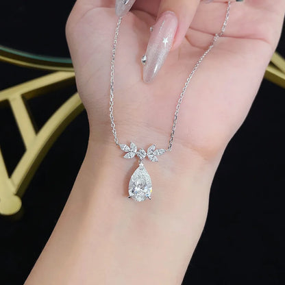 3.09 ct Pear-Cut Lab-Grown Diamond Necklace in PT950 Platinum – APYN0031-PT