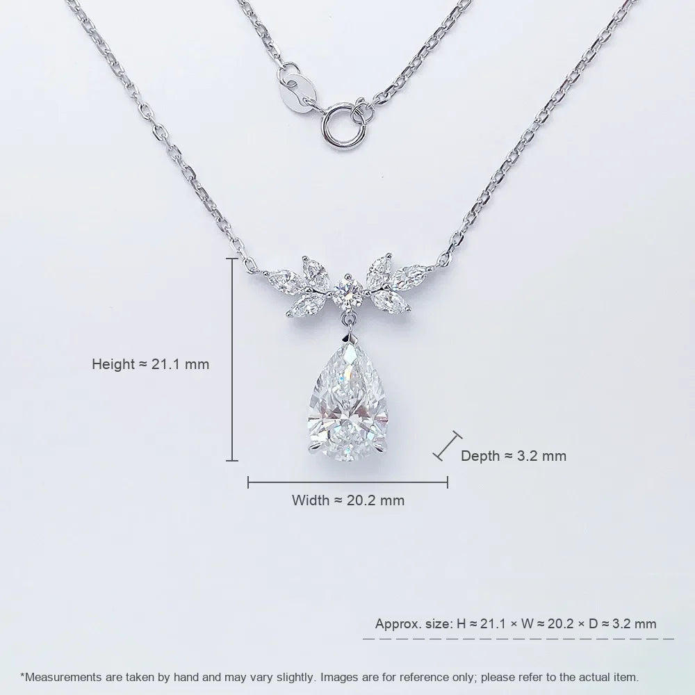 3.09 ct Pear-Cut Lab-Grown Diamond Necklace in PT950 Platinum – APYN0031-PT