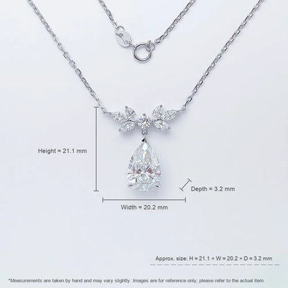 3.09 ct Pear-Cut Lab-Grown Diamond Necklace in PT950 Platinum – APYN0031-PT