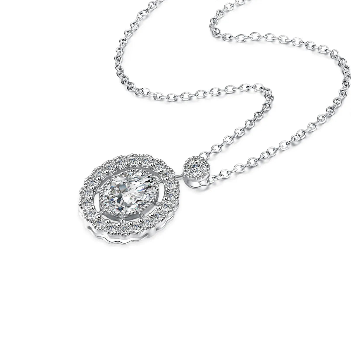1.02 ct Statement Adjustable Oval-Cut Lab-Grown Diamond Necklace in PT950 Platinum