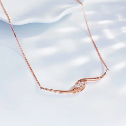 1.07 ct Floral Marquise-Cut Lab-Grown Diamond Necklace in 18K Rose Gold