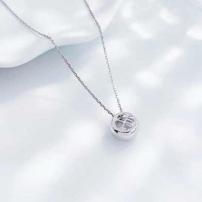 0.31 ct Minimalist Adjustable Round-Cut Lab-Grown Diamond Necklace in PT950 Platinum – APYN0041-PT