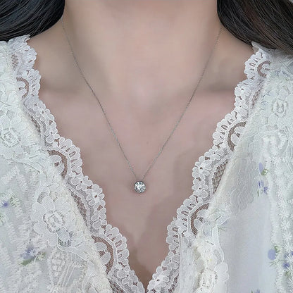 0.31 ct Minimalist Adjustable Round-Cut Lab-Grown Diamond Necklace in PT950 Platinum – APYN0041-PT