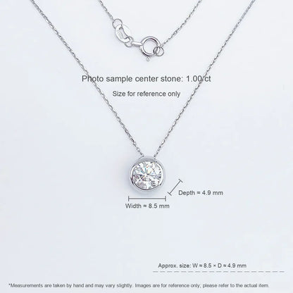 0.31 ct Minimalist Adjustable Round-Cut Lab-Grown Diamond Necklace in PT950 Platinum – APYN0041-PT