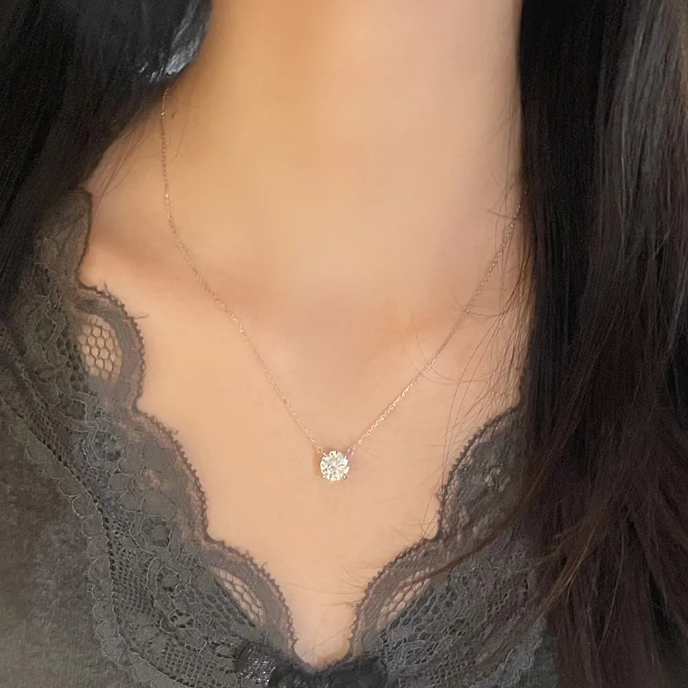 1.51 ct Celestial Adjustable Round-Cut Lab-Grown Diamond Necklace in PT950 Platinum – APYN0042-PT