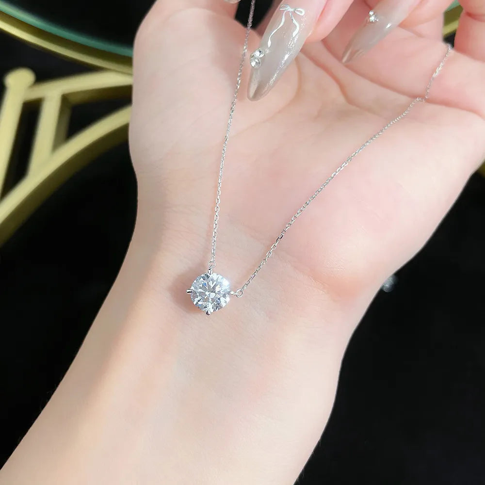 1.51 ct Celestial Adjustable Round-Cut Lab-Grown Diamond Necklace in PT950 Platinum – APYN0042-PT