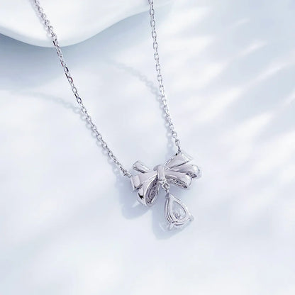 1.01 ct Butterfly Adjustable Pear-Cut Lab-Grown Diamond Pendant Necklace in PT950 Platinum