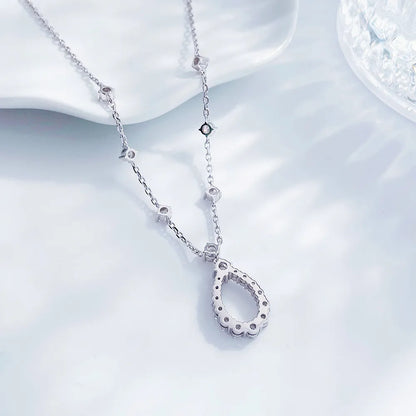 0.15 ct Celestial Adjustable Pear-Cut Lab-Grown Diamond Necklace in PT950 Platinum – APYN0045-PT