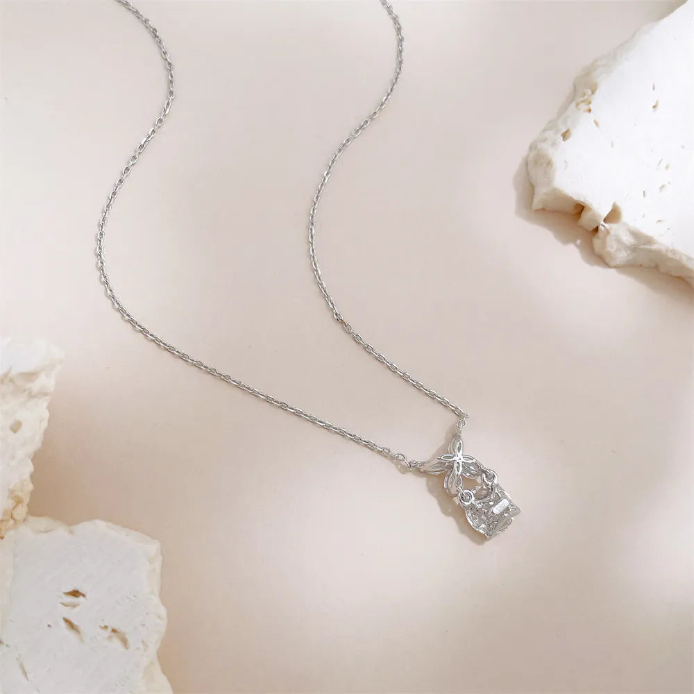 1.05 ct Butterfly Adjustable Mixed-Cut Lab-Grown Diamond Necklace in 18K White Gold – APYN0047-W