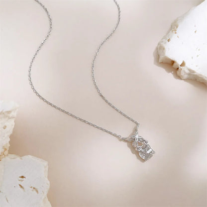 1.05 ct Butterfly Adjustable Mixed-Cut Lab-Grown Diamond Necklace in 18K White Gold – APYN0047-W