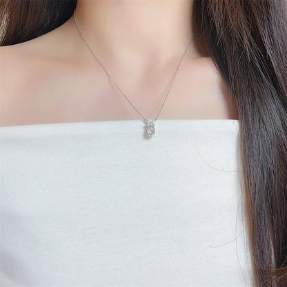 1.05 ct Butterfly Adjustable Mixed-Cut Lab-Grown Diamond Necklace in 18K White Gold – APYN0047-W