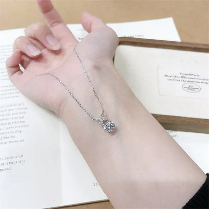 1.05 ct Butterfly Adjustable Mixed-Cut Lab-Grown Diamond Necklace in 18K White Gold – APYN0047-W