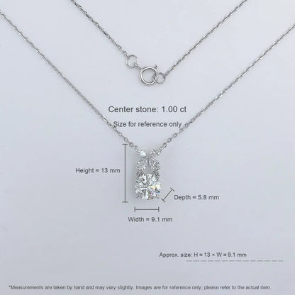 1.05 ct Butterfly Adjustable Mixed-Cut Lab-Grown Diamond Necklace in 18K White Gold – APYN0047-W