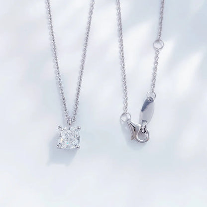 1.03 ct Minimalist Princess-Cut Lab-Grown Diamond Necklace in PT950 Platinum – APYN0048-PT