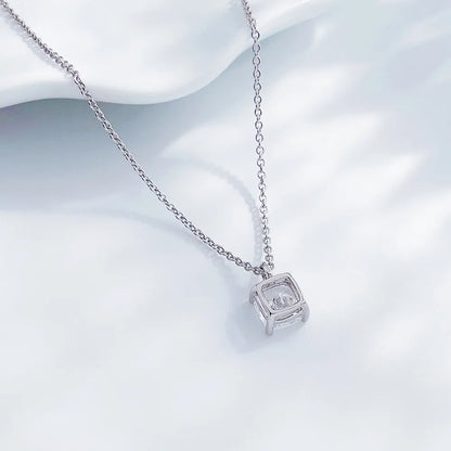 1.03 ct Minimalist Princess-Cut Lab-Grown Diamond Necklace in PT950 Platinum – APYN0048-PT