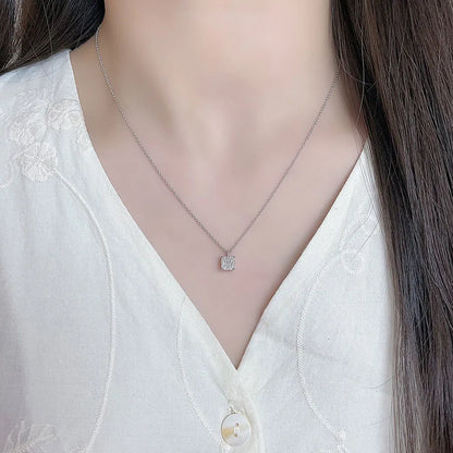 1.03 ct Minimalist Princess-Cut Lab-Grown Diamond Necklace in PT950 Platinum – APYN0048-PT