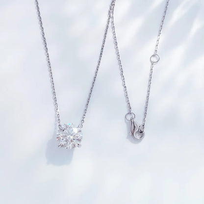 2.17 ct Adjustable Princess-Cut Lab-Grown Diamond Necklace in PT950 Platinum