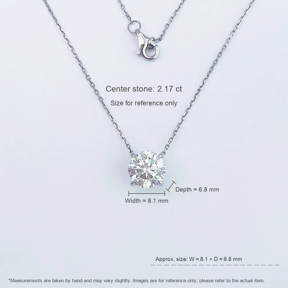 2.17 ct Adjustable Princess-Cut Lab-Grown Diamond Necklace in PT950 Platinum