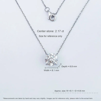 2.17 ct Adjustable Princess-Cut Lab-Grown Diamond Necklace in PT950 Platinum