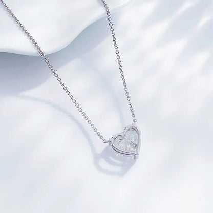 2.12 ct Adjustable Heart-Cut Lab-Grown Diamond Necklace in PT950 Platinum – APYN0057-PT