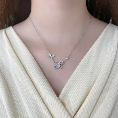 0.51 ctw Butterfly Mixed-Cut Lab-Grown Diamond Necklace in PT950 Platinum – APYN0058-PT