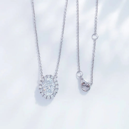 1.12 ct Celestial Oval-Cut Lab-Grown Diamond Necklace in PT950 Platinum
