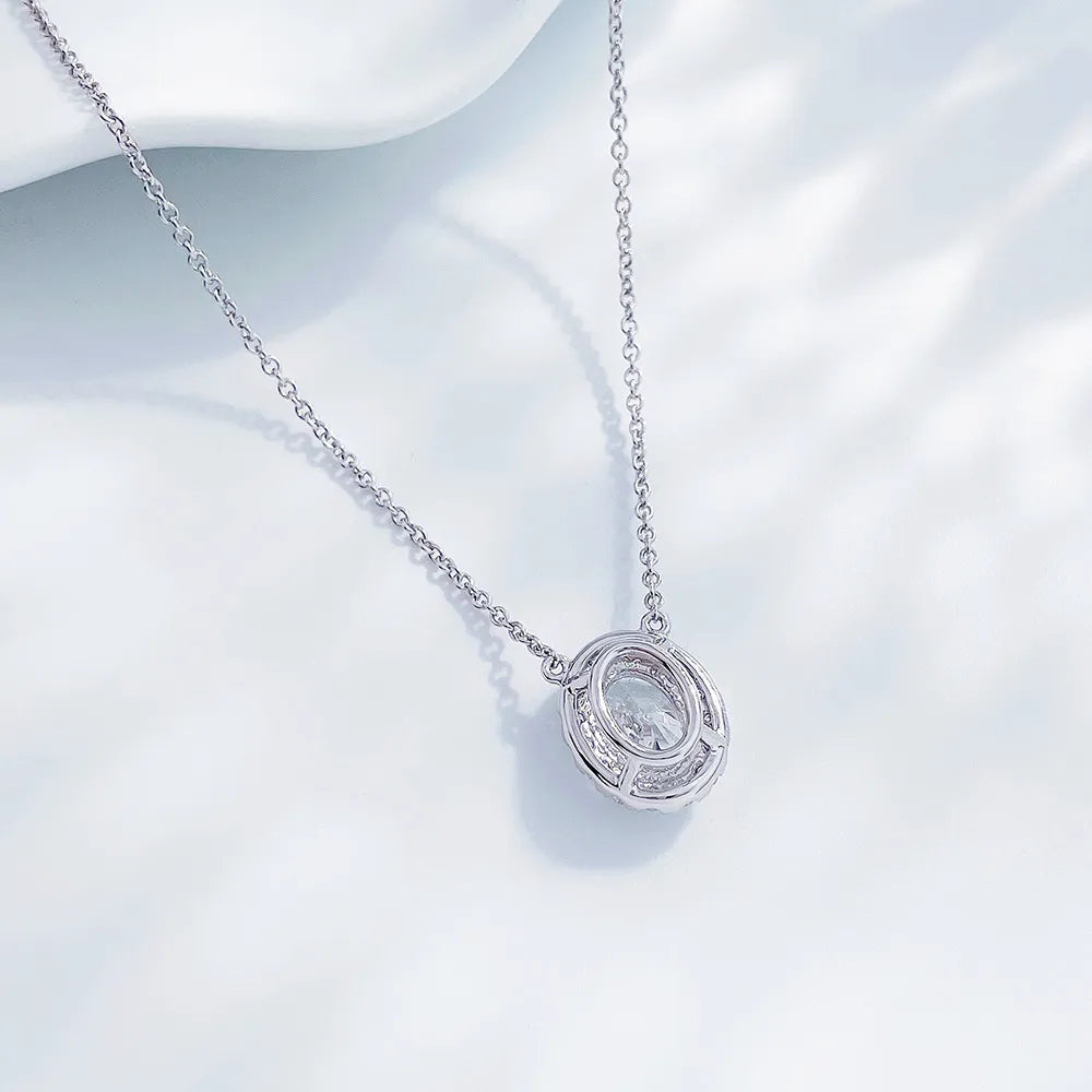 1.12 ct Celestial Oval-Cut Lab-Grown Diamond Necklace in PT950 Platinum
